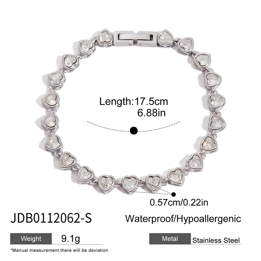 Stainless Steel Zircon Bracelet Women's Non-Fading Jewelry