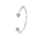 CYR0717-CYR0718 Little Star Open Double Zirconia Ring for Women Simple Design Trendy
