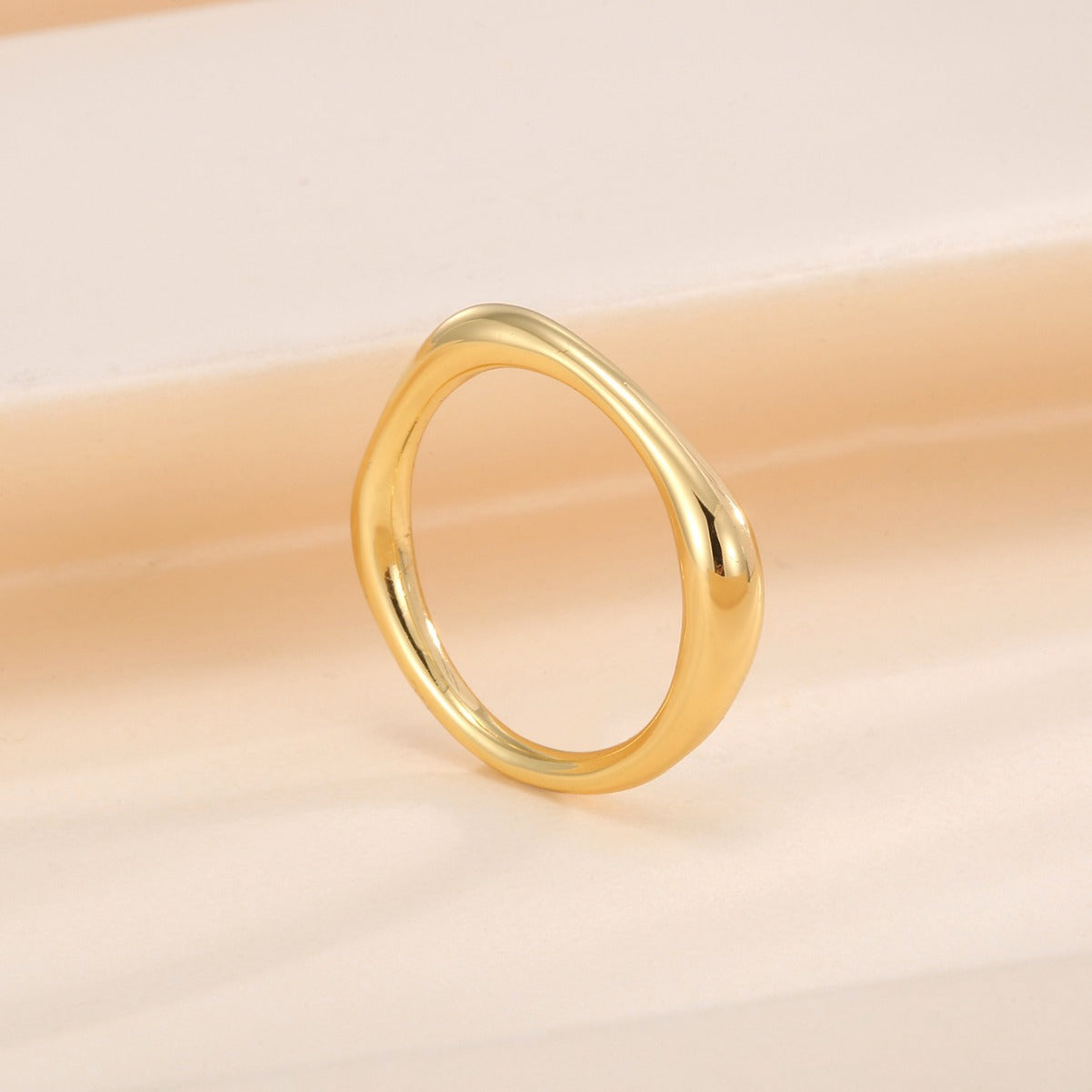CYR0601 Horizontal Gold-Plated Ring Simple New Style Ring