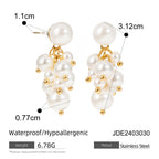 Stainless Steel Pearl Bracelet Earrings Jewelry earrings