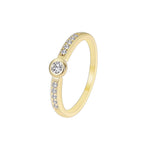 R0118 Spot Goods Fashion Micro Pave Zircon Ring Small Brass Gold Plated Ring