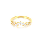S925Sterling Silver Creative Irregular Single Row Diamond Ring Korean Style Hot-Selling Index Finger Ring