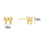SE0318 S925Dongdaemun Retro Bowknot Stud Earrings Fashion Earrings