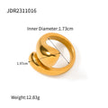 Enamel Ear Cuff in Gold-Plated Stainless Steel Earrings — alternate angle — jewelry finish and design detail