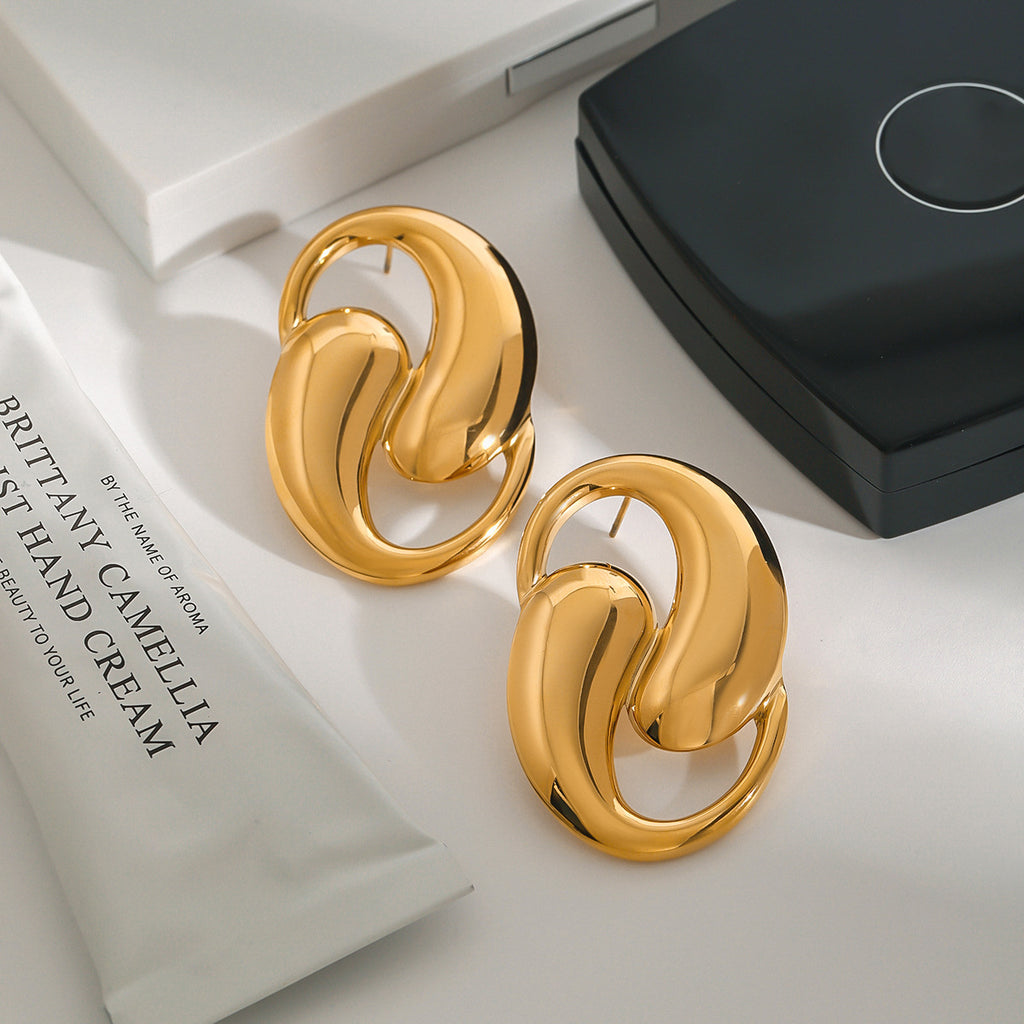 2H Stainless Steel Earrings Non-Fading Ear Jewelry earrings