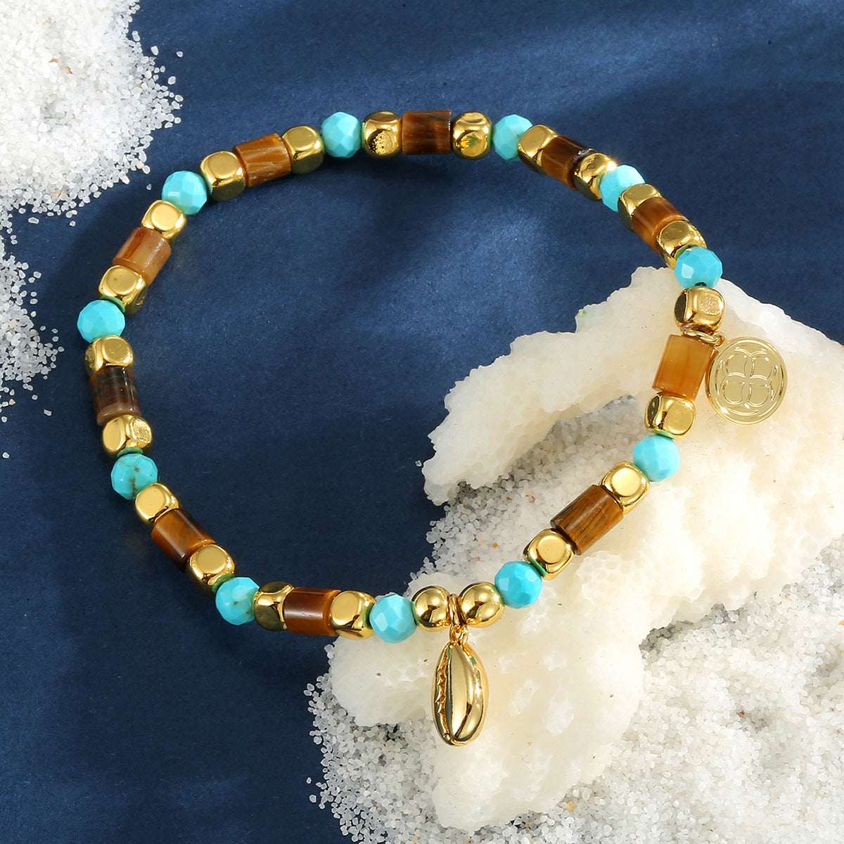 CYB0265 Vintage Bohemian Round Beaded Fashion Trend Bracelet