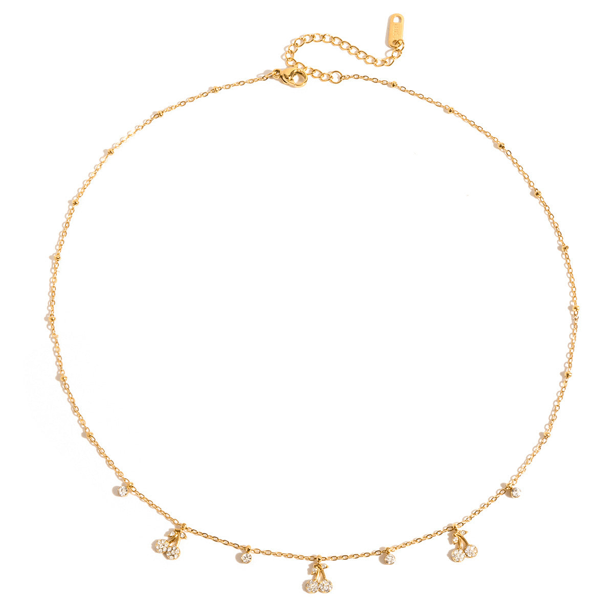 Necklace Accessories Women Summer Stainless Steel Jewelry Cherry Collarbone Chain