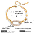 Turquoise Gold-Plated Stainless Steel Bracelet — alternate product view — jewelry finish and design detail