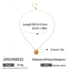 18k Gold Stainless Steel Necklace Simple Non-Fading Jewelry Accessories