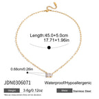 2H Zircon Necklace Collarbone Chain Non-Fading Jewelry for Women