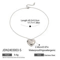 Heart Pendant Stainless Steel Necklace in Gold-Plated with Chain Detail — alternate product view — jewelry finish and design detail