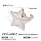 Five-pointed Star Jewelry Ring Non-fading Jewelry Necklace Stainless Steel Earrings