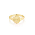Gold-Plated Stainless Steel Vintage Ring — front detail — jewelry finish and design detail