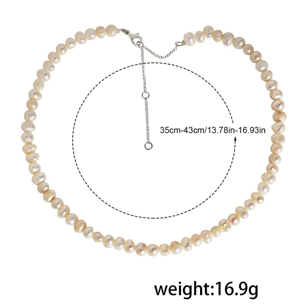 N0316 Elegant Freshwater Pearl Necklace Simple Necklace Pearl Collarbone Chain