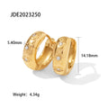 18K Gold-Tone Stainless Steel Evil Eye Cubic Zirconia Hoop Earrings styled for independent jewelry boutiques