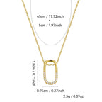 S925 Silver Lucky Switch Oval Necklace Clavicle Chain