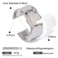 Sculptural Cuff Stainless Steel Gold-Plated Bracelet — finish and profile — jewelry finish and design detail
