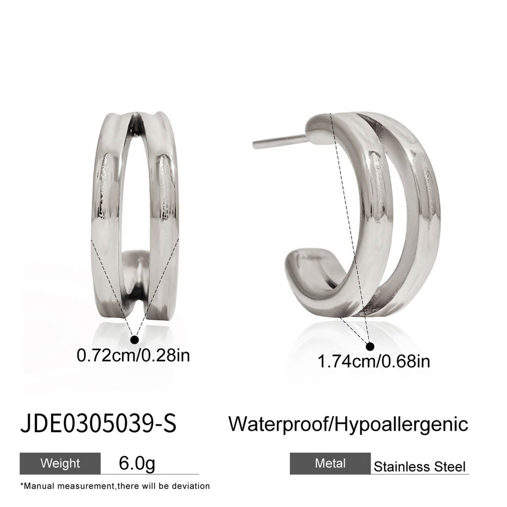 Earrings, ear studs, stainless steel jewelry for women, non-fading ear accessories