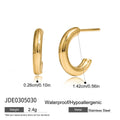Gold-Plated Stainless Steel Earrings — Clean-Lined Style — product profile — jewelry finish and design detail