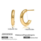 2H Geometry c Stainless Steel Earrings for Women