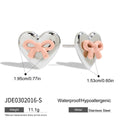 Gold-Plated Stainless Steel Pearl Stud Earrings — close-up detail — jewelry finish and design detail