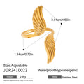 Cubic Zirconia Stainless Steel Ring in Gold-Plated — Minimal Edit — product view — jewelry finish and design detail