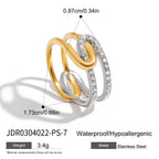 Original Design Paperclip Series Ring Non-Fading Jewelry Stainless Steel Accessories