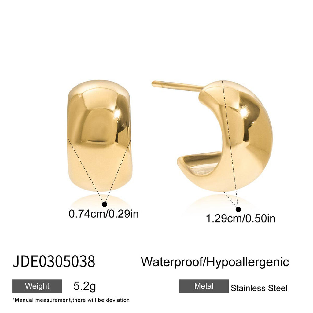 2H Geometry c Stainless Steel Earrings for Women