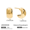 Gold-Plated Stainless Steel Earrings — Clean-Lined Style — product styling — jewelry finish and design detail