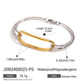18K Gold-Plated Geometric Enamel Stainless Steel Bracelet — jewelry construction