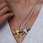 Starfish Necklace Collarbone Chain Stainless Steel Jewelry Non-Fading