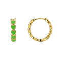 Gold-Plated Brass Heart Enamel Hoop Earrings styled for independent jewelry boutiques — jewelry finish and design detail