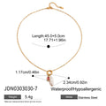 Pearl Choker Stainless Steel Gold-Plated Necklace — finish and profile — jewelry finish and design detail