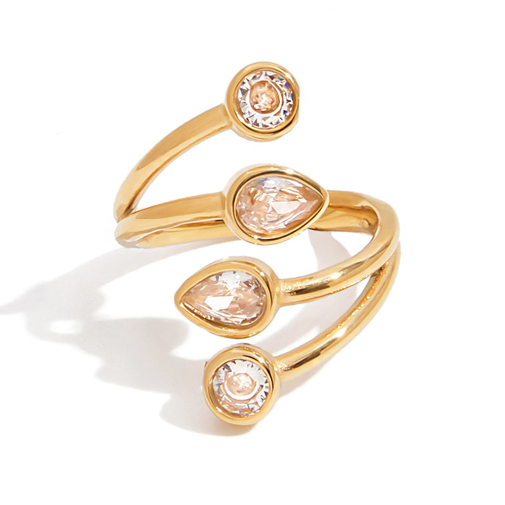 2H Zircon Ring Non-Fading Jewelry Ring Accessories ring