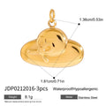 Gold-Plated Stainless Steel Pendant Charm — design close-up — jewelry finish and design detail