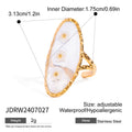 Gold-Plated Stainless Steel Floral Ring — alternate product view — jewelry finish and design detail