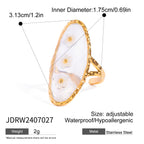 2H Eternal Flower Ring Non-Fading Jewelry Stainless Steel Ring