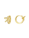 14K Gold-Plated 925 Sterling Silver Bow Stud Earrings — jewelry construction