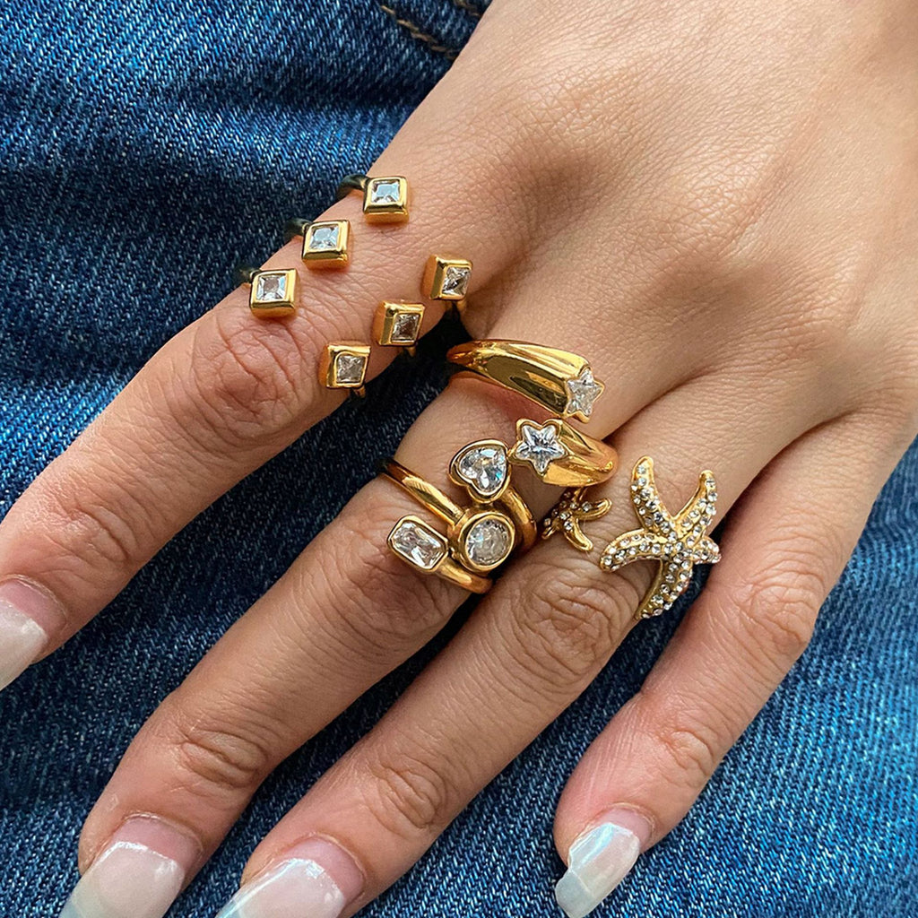 Ring Women Design Jewelry Non-Fading Accessories Stainless Steel Rings