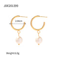 Gold-Plated Stainless Steel Freshwater Pearl Sculptural Pendant Necklace — alternate product view — jewelry finish and design detail