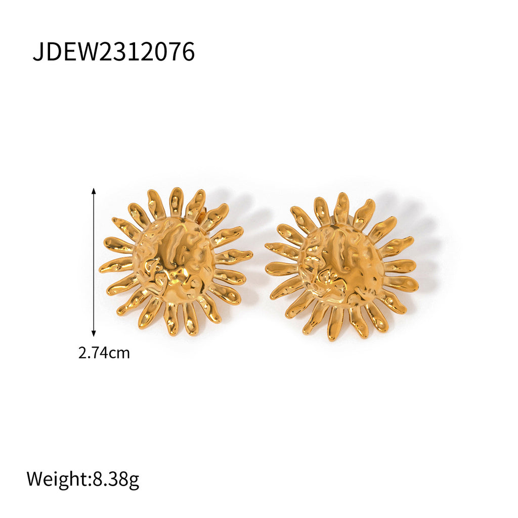 Stainless Steel Turquoise Earrings Zircon Stud Earrings Ear Jewelry Earrings