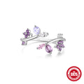 Heart Petal 925 Sterling Silver Open Ring — inner band view — alternate angle 2 — jewelry finish and design detail