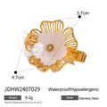 Enamel Ear Cuff in Gold-Plated Stainless Steel Earrings — detail view — jewelry finish and design detail