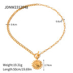 2H Stainless Steel Eight-Pointed Star Necklace Collarbone Chain Jewelry necklace