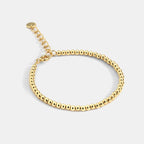 Real Gold Plated Color Retention Bead Bracelet for Women Gold-plated Round Bead Bracelet Mixed Beads