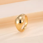 CYR0599 Design Round Ring Female Minimalist Metal Ring