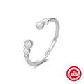 Stackable 925 Sterling Silver Ring — surface finish close-up — alternate angle 2 — jewelry finish and design detail