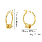 E0787 Korean Style Simple Fashion Trendy Design Earrings for Women Copper Gold Plated Small Waist Hoop Earrings