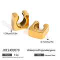Gold-Plated Stainless Steel Geometric Earrings — alternate product view — jewelry finish and design detail