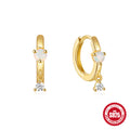 925 Sterling Silver Petite Opal Earrings Ear Cuffs Bone Clips — collection product image 06